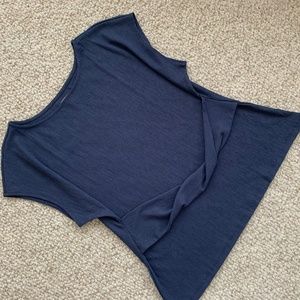 NWOT 14th & Union Slate Blue Cap Sleeve Top Size L